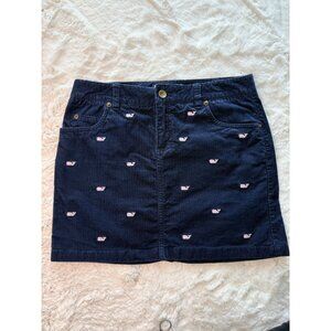 Vineyard Vines Short Skirt Size 0 Blue, With Pink Whales